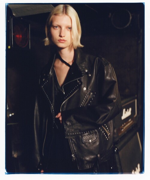 DSQUARED2 レザージャケット ライダース SIGNATURE VARSITY