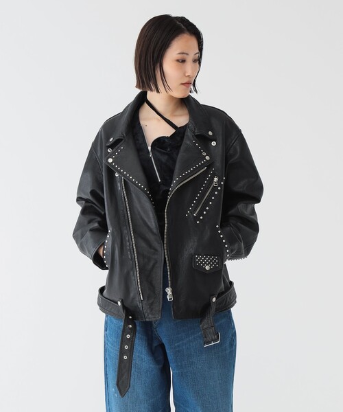 完売品 Risley リズレー ライダースジャケット レザージャケット ブラック 2025年最新】Risley レザージャケット・ライダースの人気