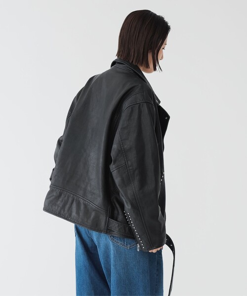 トルネードマート 美品 ライダースジャケット　L　ブラック　y2k　平成 平成Y2K 本革レザージャケット 細身 ブラック tornado mart - メルカリ