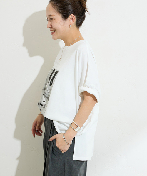 tシャツ 別注 LIFE ポンチョTシャツ レディース JOURNAL STANDARD tシャツ 別注 LIFE ポンチョTシャツ