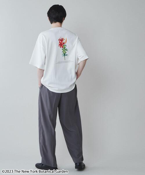 「LUCY」 半袖Tシャツ「new york botanical gardenコラボ」 MEDIUM ホワイト メンズ_画像3