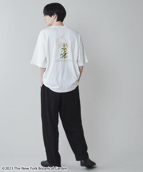 「LUCY」 半袖Tシャツ「new york botanical gardenコラボ」 MEDIUM ホワイト メンズ_画像4
