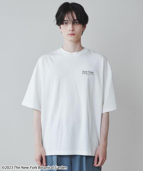 「LUCY」 半袖Tシャツ「new york botanical gardenコラボ」 MEDIUM ホワイト メンズ_画像9