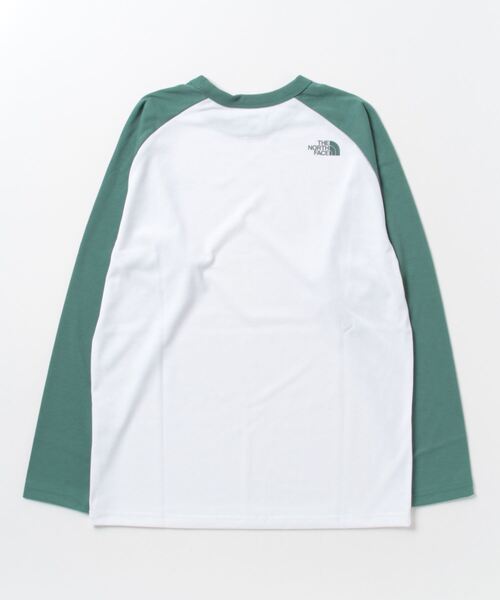 【ほぼ未使用】THE NORTH FACE 長袖カットソー 100 THE NORTH FACE 「THE FACE」 長袖カットソー S ホワイト×レッド