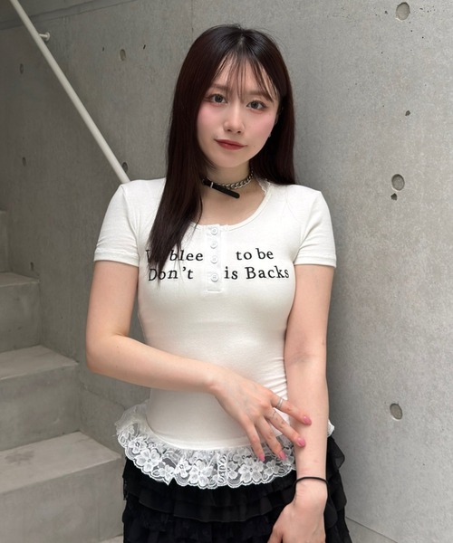 Lae tシャツ レースフリルロゴTシャツ レディース メンズ : ZOZOTOWN