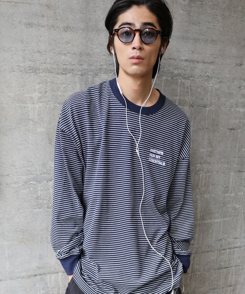 「ANME」 長袖カットソー M ブラック×ホワイト レディース