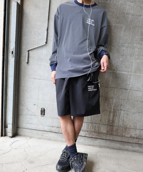 「ANME」 長袖カットソー M ブラック×ホワイト レディース