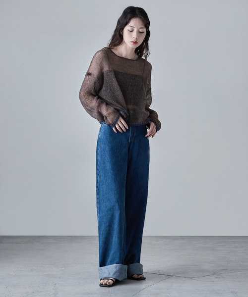 scuffers ニット　新品未使用タグ付き SLY | DUAL COLOR FRONT ZIP KNIT トップス (ニット ) |SHEL
