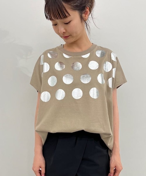 「ZUCCa」 半袖カットソー M size ベージュ レディース_画像4