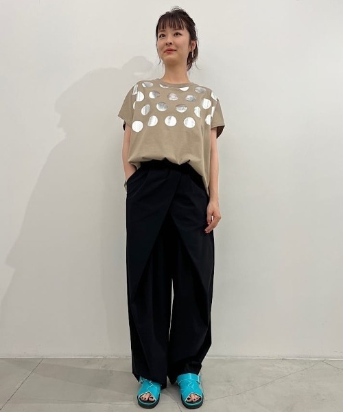 「ZUCCa」 半袖カットソー M size ベージュ レディース_画像5