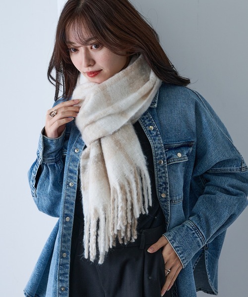 新品 ミニドレス ストール付き SETUP7（セットアップセブン） ストール マフラー 「SETUP7」ウール