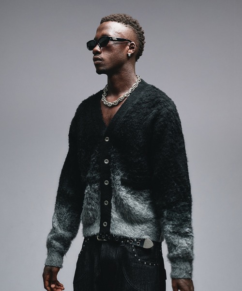 ANDER HUNK カーディガン Metal button Gradation Cardigan/ メタル 