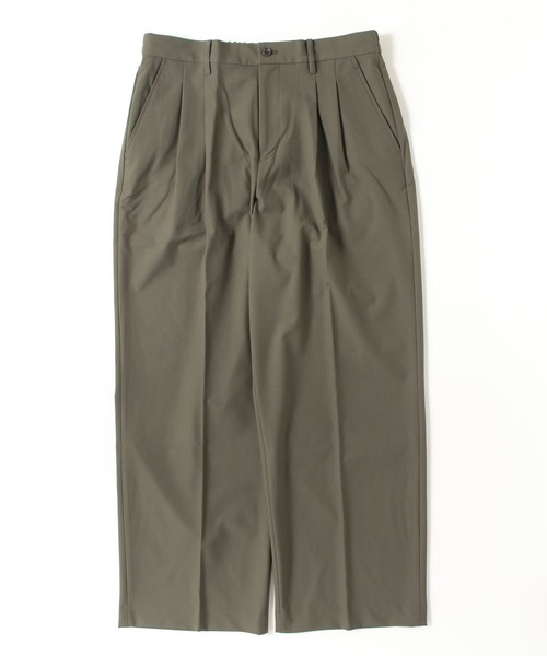 マルチサイズ スラックス トロピカルツータックワイドスラックス