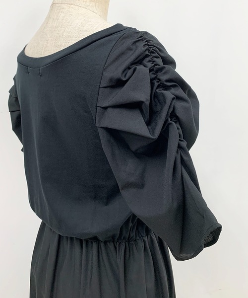 「PICCIN」 半袖ワンピース M オフホワイト レディース_画像4