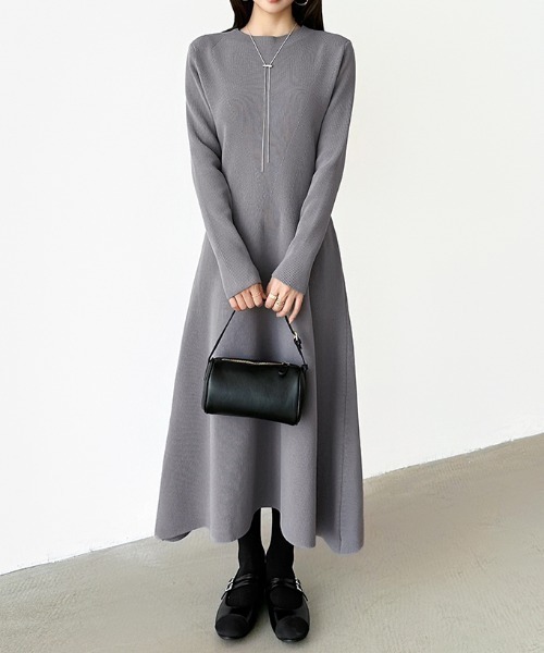 COCOMOMO ワンピース 「選べる2タイプ」 フレアニットワンピース