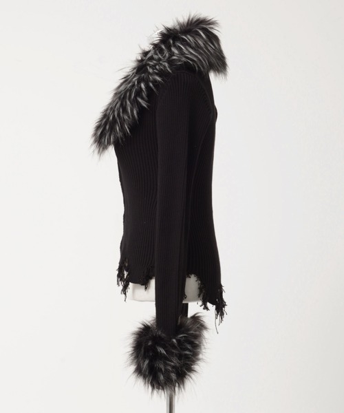 REFLEM（レフレム） カーディガン 「REFLEM/レフレム」ファー付きZIP