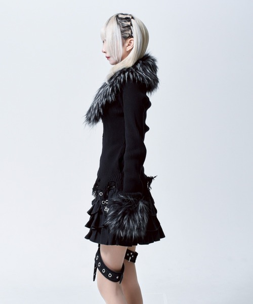 REFLEM（レフレム） カーディガン 「REFLEM/レフレム」ファー付きZIP