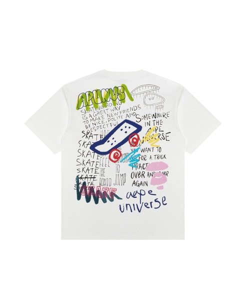 「AAPE BY A BATHING APE」 半袖Tシャツ X-LARGE ホワイト メンズ_画像4