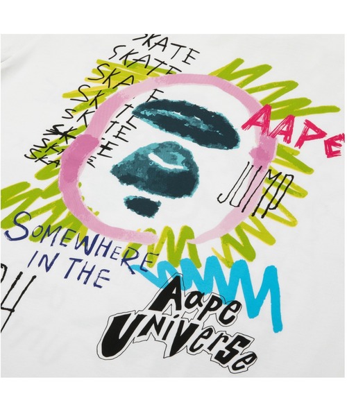 「AAPE BY A BATHING APE」 半袖Tシャツ X-LARGE ホワイト メンズ_画像5
