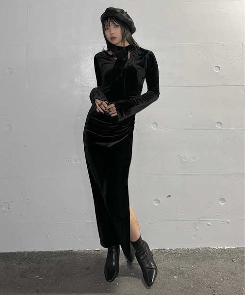 LVEU.（ラブユ） ワンピース 「LVEU.」マルチウェイベロアリボン