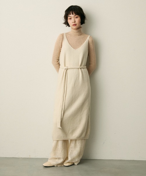 full/fill. ワンピース ribbon knit cami onepice / リボン付きニット