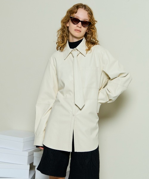 MAISON SPECIAL アイボリー 長袖シャツ MAISON SPECIAL アイボリー 長袖シャツ