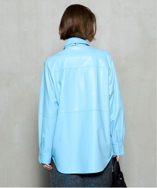 ヴィーガンレザーカラーシャツ【MAISON SPECIAL/メゾンスペシャル】 MAISON SPECIAL（メゾンスペシャル） ブラウス シャツ Vegan Leather