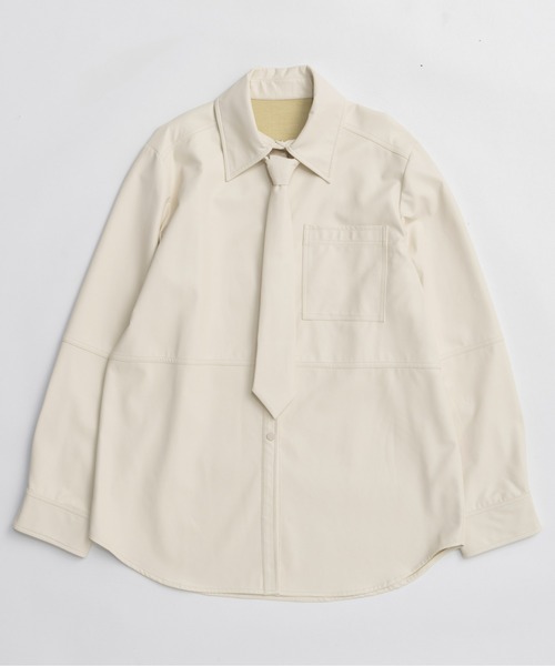 MAISON SPECIALブラウス 新品未使用 MAISON SPECIAL（メゾンスペシャル） ブラウス シャツ Vegan Leather