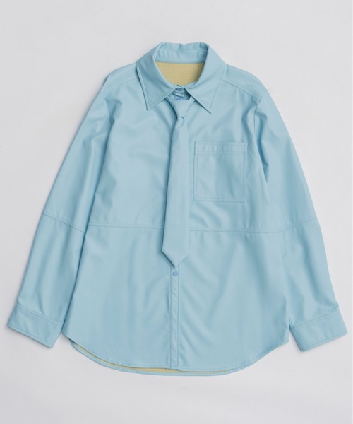 メゾンスペシャル　1度着　美品　シャツ MAISON SPECIAL（メゾンスペシャル） ブラウス シャツ Vegan Leather