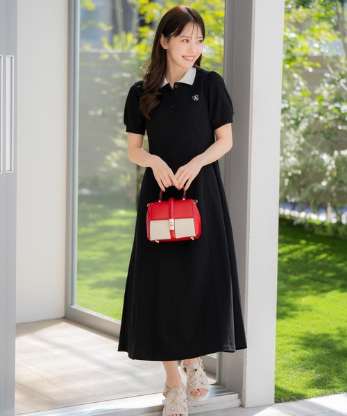 NOANOAロングワンピース 半袖 No one knows（ノーワンノーズ） ワンピース シワになりにくいリブ付き