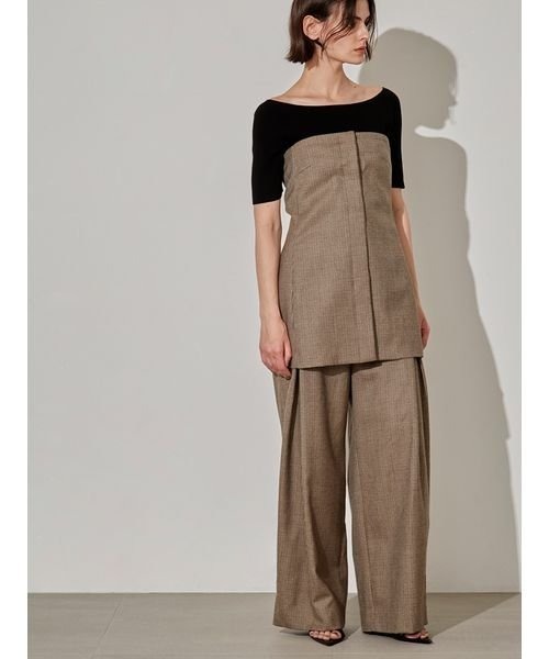 「styling/」 半袖ニット FREE グレー レディース_画像4