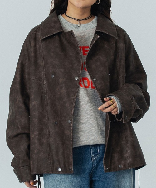 ROSE BUD（ローズバッド） コート アウター LEATHER LIKE JACKET