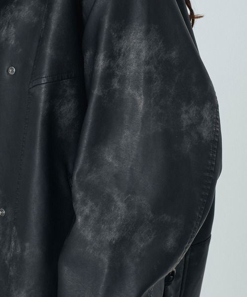 ROSE BUD - ROSE BUD  ラムスキン コート ジャケット 本革 黒 ROSE BUD（ローズバッド） コート アウター LEATHER LIKE JACKET