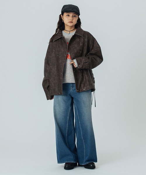 ROSE BUD（ローズバッド） コート アウター LEATHER LIKE JACKET