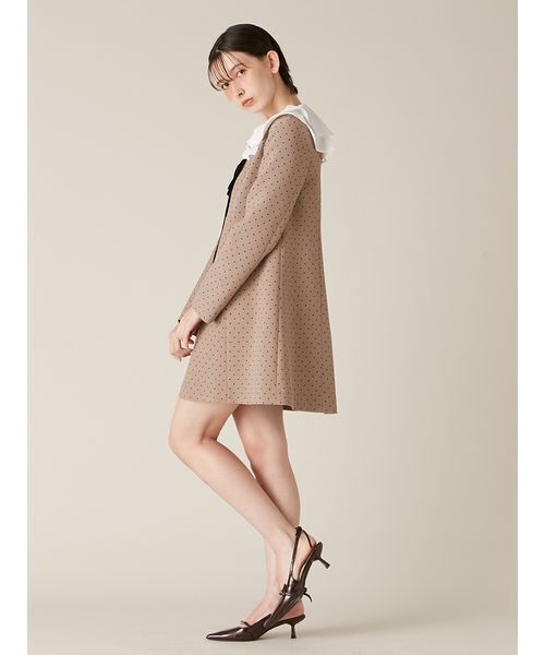 LILY BROWN（リリーブラウン） ワンピース ラッフルカラー付きミニ