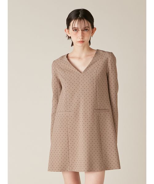 LILY BROWN（リリーブラウン） ワンピース ラッフルカラー付きミニ