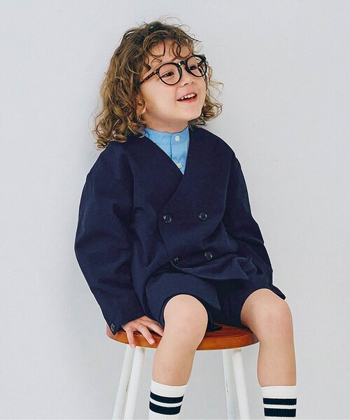 フォーマル 発表会 卒園式 入学式 ノーカラーダブルジャケット_ジュニア対応 キッズ 子供服 男の子 女の子 | p.premier
