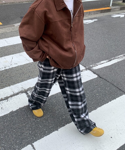 link lot パンツ 「起毛」チェックイージーネルパンツ「UNISEX
