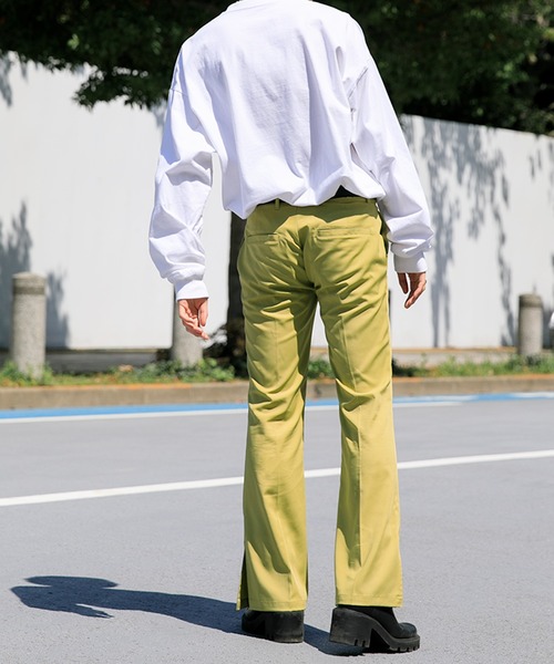 「Adoon plain」 パンツ SMALL ライトグリーン メンズ_画像4