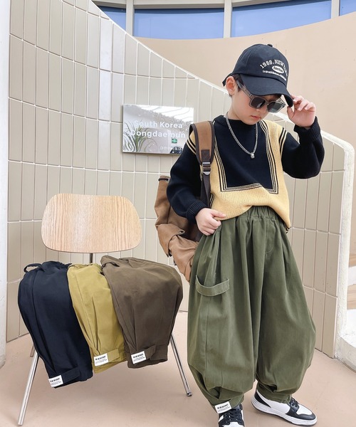 「aimoha」 「KIDS」チノパンツ 150 チョコ キッズ_画像5