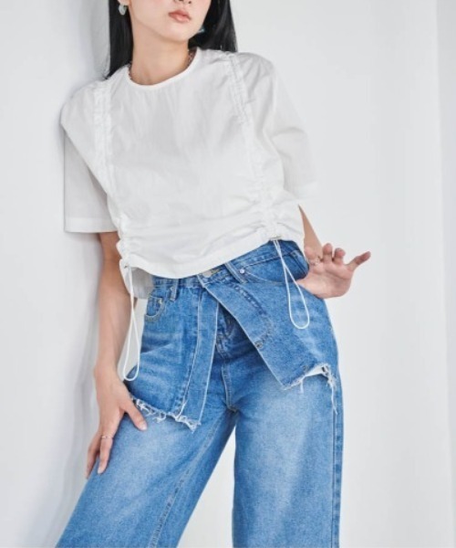 「solleim」 半袖ブラウス M グレー レディース_画像4