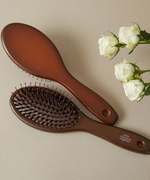 ブラウン　ヘアブラシ john masters organics（ジョンマスターオーガニック） ヘアブラシ