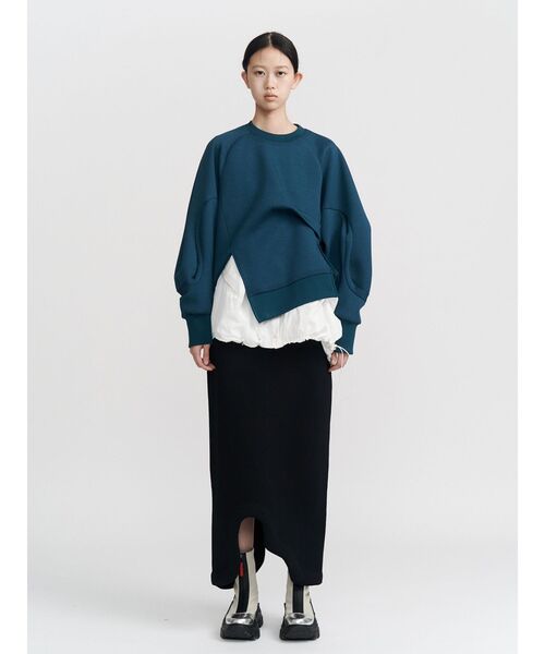 UN3D.（アンスリード） tシャツ WAVE TUCK JERSEY TOP / ウェーブ