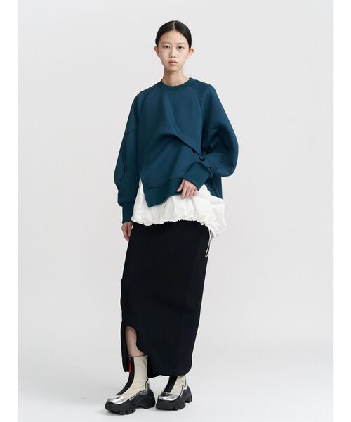 UN3D.（アンスリード） tシャツ WAVE TUCK JERSEY TOP / ウェーブ