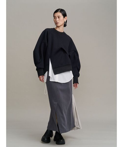 UN3D.（アンスリード） tシャツ WAVE TUCK JERSEY TOP / ウェーブ