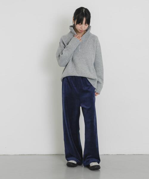 EKAL（エカル） パンツ ベロアストレートパンツ レディース : ZOZOTOWN