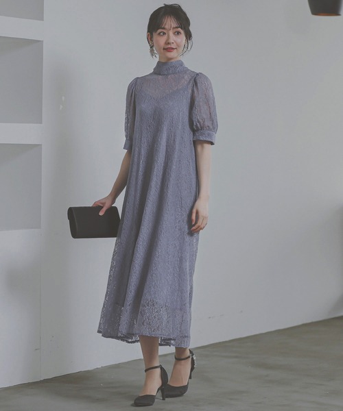 「Kana」 半袖ワンピース M ラベンダー レディースの画像