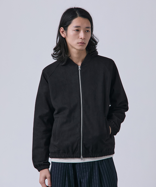 B.C STOCK アウター ブラック/S B.C STOCK（ベーセーストック） ブルゾン アウター ヴィーガンスエード