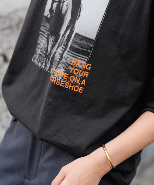 新品タグ付き　フレームワーク　別注フォトロンT FRAMeWORK（フレームワーク） tシャツ ホースフォトロングTシャツ