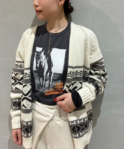 新品タグ付き　フレームワーク　別注フォトロンT FRAMeWORK（フレームワーク） tシャツ ホースフォトロングTシャツ